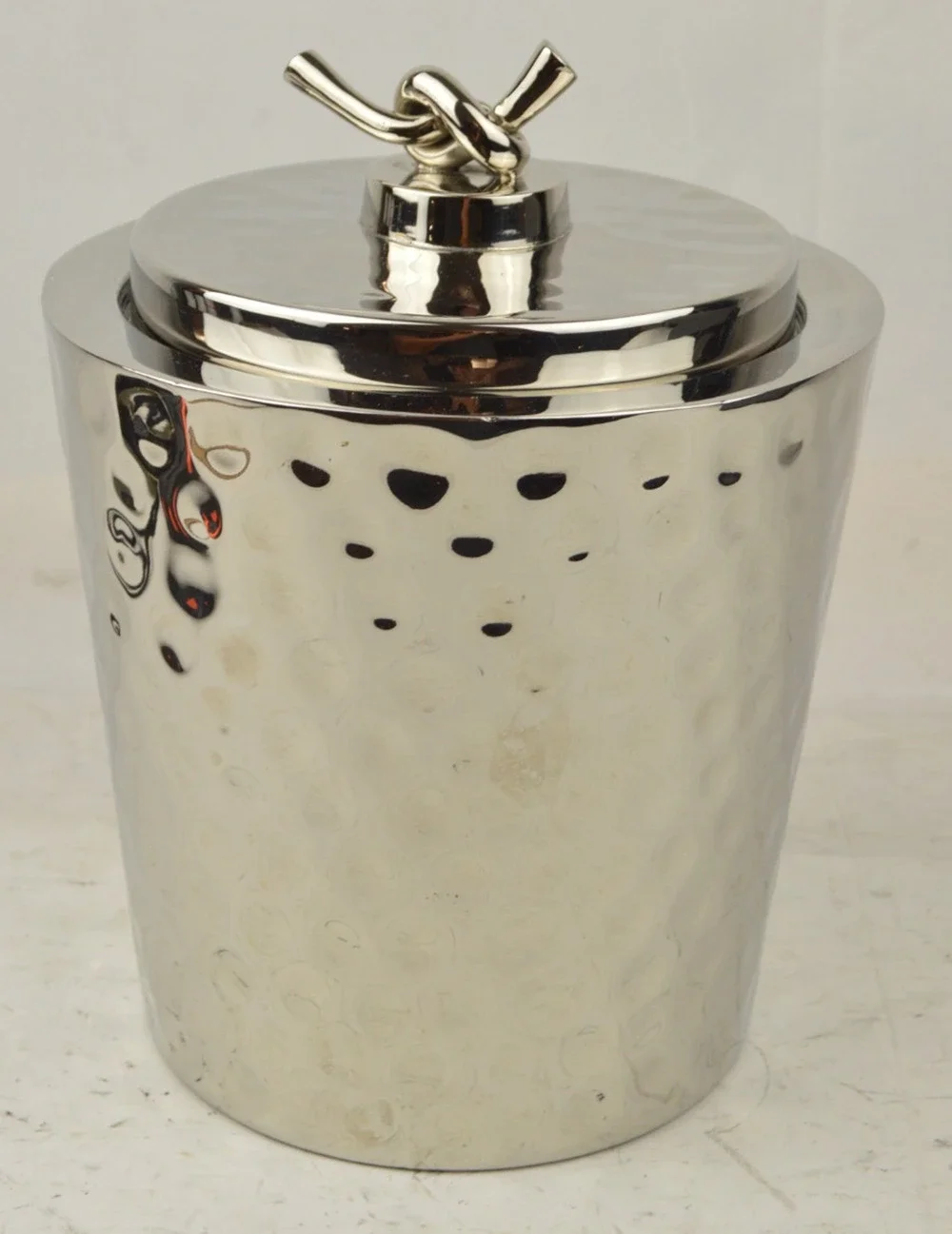 Mary Jurek Helyx Double Wall Ice Bucket w/ Knot Lid 18/8 Stainless Steel Barware